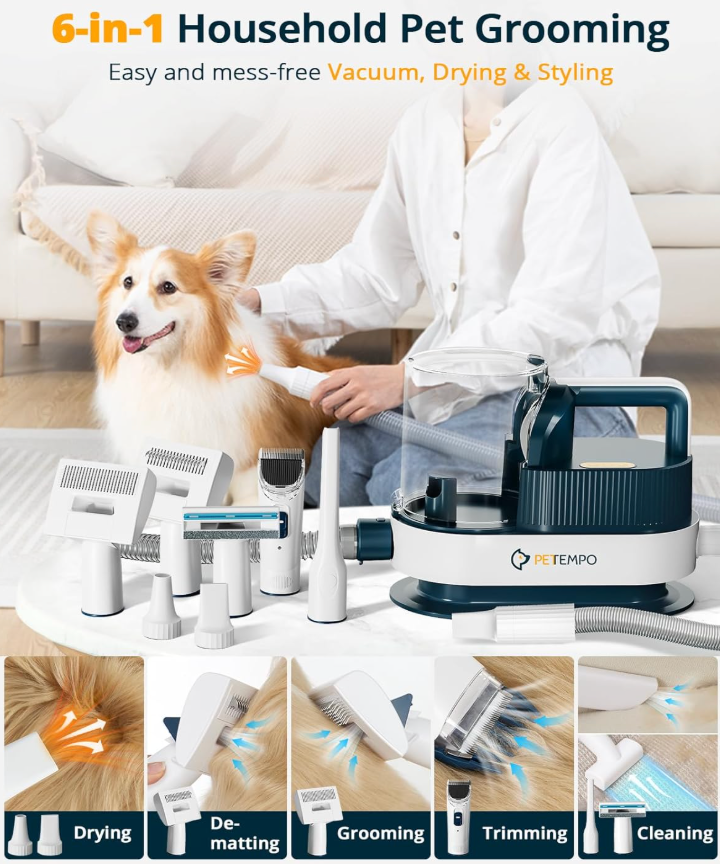 Dog grooming vacuums