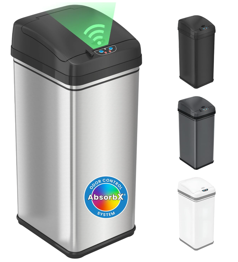 Slim Rectangular Trash Can