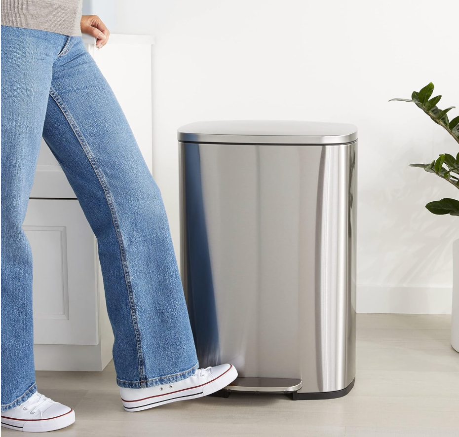 Slim Rectangular Trash Can