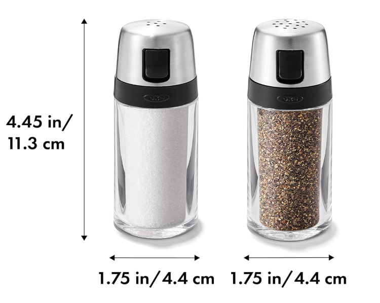 glass salt and pepper shakers
